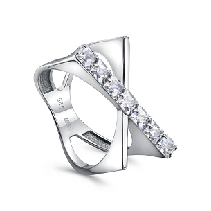 Кольцо из серебра с топазом