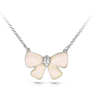 Колье из серебра с фианитом