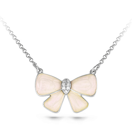 Колье из серебра с фианитами