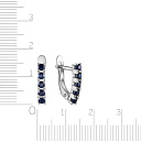 Серьги с английским замком из белого золота с сапфирами