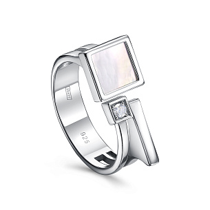 Кольцо из серебра с перламутром