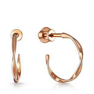 Пусеты из серебра с золочением