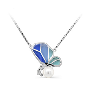 Колье из серебра с жемчугом