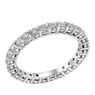 Кольцо из белого золота с бриллиантом