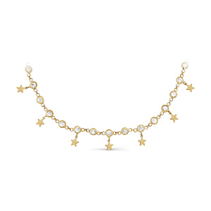 Колье из серебра с фианитами