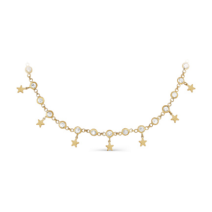 Колье из серебра с фианитами