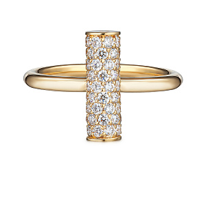 Кольцо из желтого золота с бриллиантами