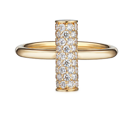 Кольцо из желтого золота с бриллиантами