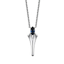 Колье из белого золота с сапфиром