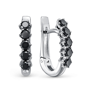 Серьги из белого золота с бриллиантами