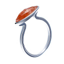 Кольцо из серебра с кварцем