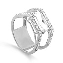Кольцо из белого золота с бриллиантами