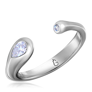 Кольцо из белого золота с бриллиантом