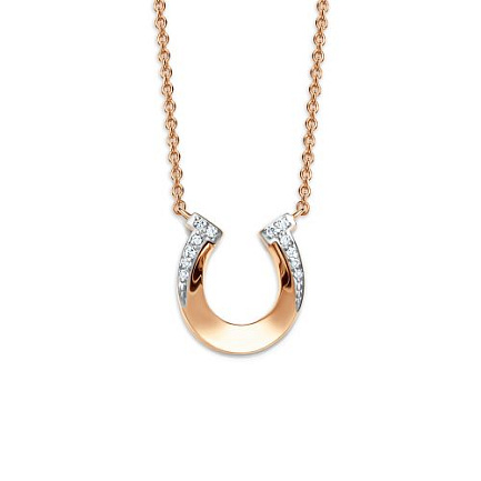 Колье из красного золота с бриллиантами