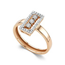 Кольцо из красного золота с бриллиантами