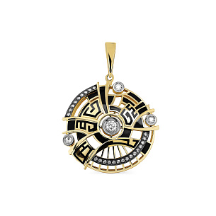 Подвеска из желтого золота с бриллиантом