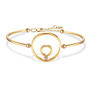 Браслет декоративный из желтого золота с бриллиантом