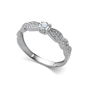 Кольцо из белого золота с бриллиантами