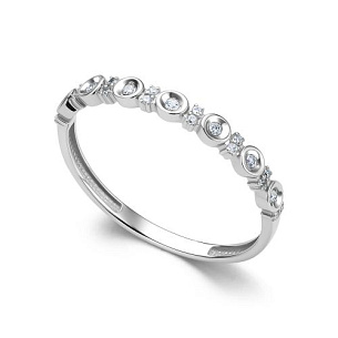 Кольцо из белого золота с бриллиантом