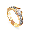Кольцо из желтого золота с бриллиантами