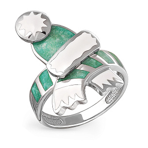 Кольцо из серебра с эмалью