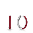 Серьги с английским замком из серебра с гранатом