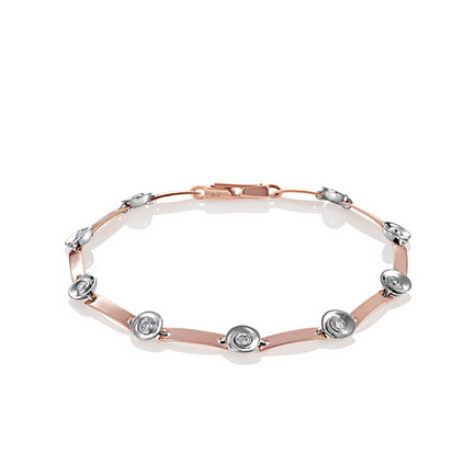 Браслет из красного золота с бриллиантами