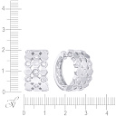 Серьги из серебра с фианитом