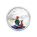 Брошь из серебра с перламутром