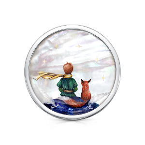 Брошь из серебра с перламутром