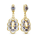 Серьги из желтого золота с бриллиантами