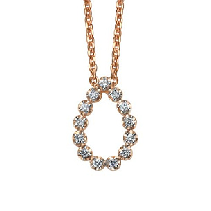 Колье из красного золота с бриллиантом