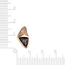 Подвеска из желтого золота с бриллиантами, кварцем