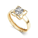 Кольцо из желтого золота с бриллиантом