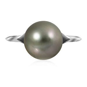 Кольцо из белого золота с жемчугом