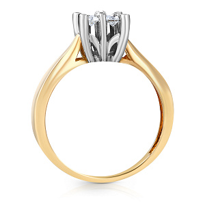 Кольцо из желтого золота с бриллиантами