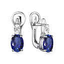 Серьги из серебра с бриллиантами