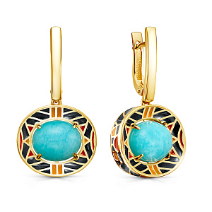 Серьги с английским замком из серебра