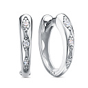 Серьги из серебра с фианитами