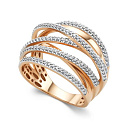 Кольцо из красного золота с бриллиантами