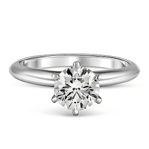 Кольцо из белого золота с бриллиантом