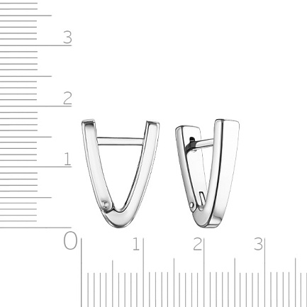 Серьги с английским замком из серебра