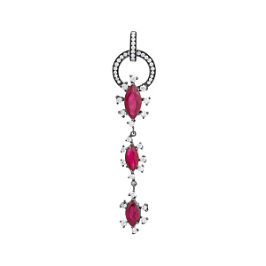 Подвеска из золота с бриллиантами, рубинами