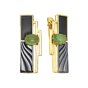 Серьги с английским замком из серебра