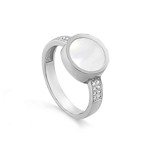 Кольцо из серебра с перламутром