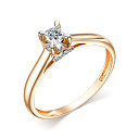 Кольцо из красного золота с бриллиантами