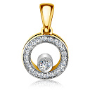 Подвеска из желтого золота с бриллиантами