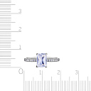 Кольцо из серебра с фианитом