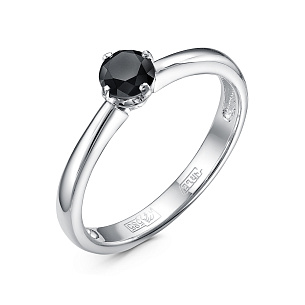 Кольцо из белого золота с бриллиантом