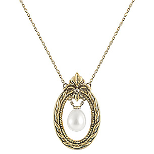 Колье из желтого золота с жемчугом